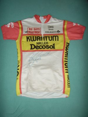 6-TAGES MAASTRICHT KWANTUM HALLEN-DECOSOL 1985 RADFAHREN-HEMD